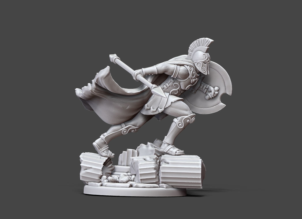 Greek - Achille II - 35mm scale 3D print model_7