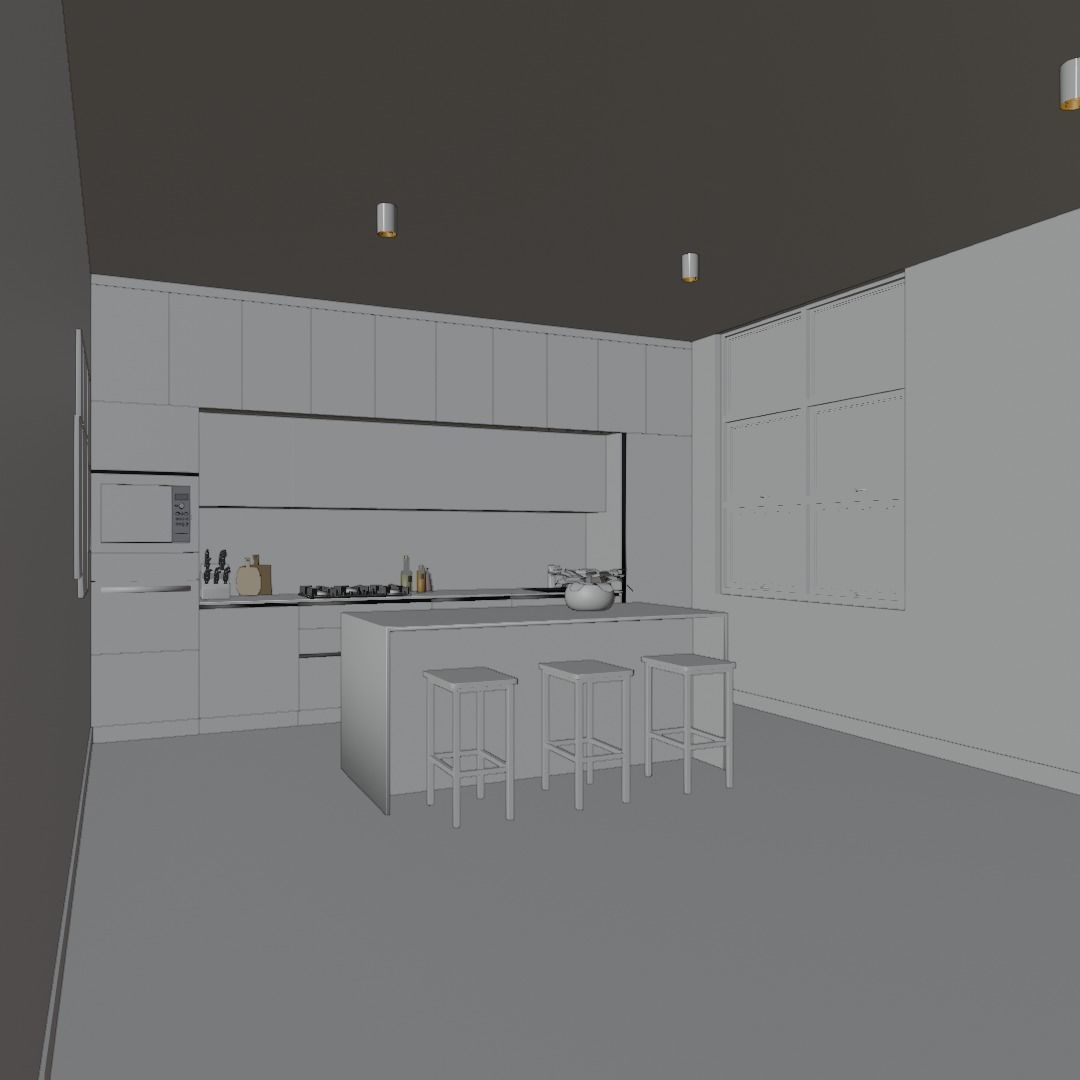 MODERN KITCHEN 3D model_6