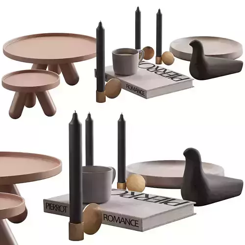 075 Living decor set PIERROT PACK 00 3D model