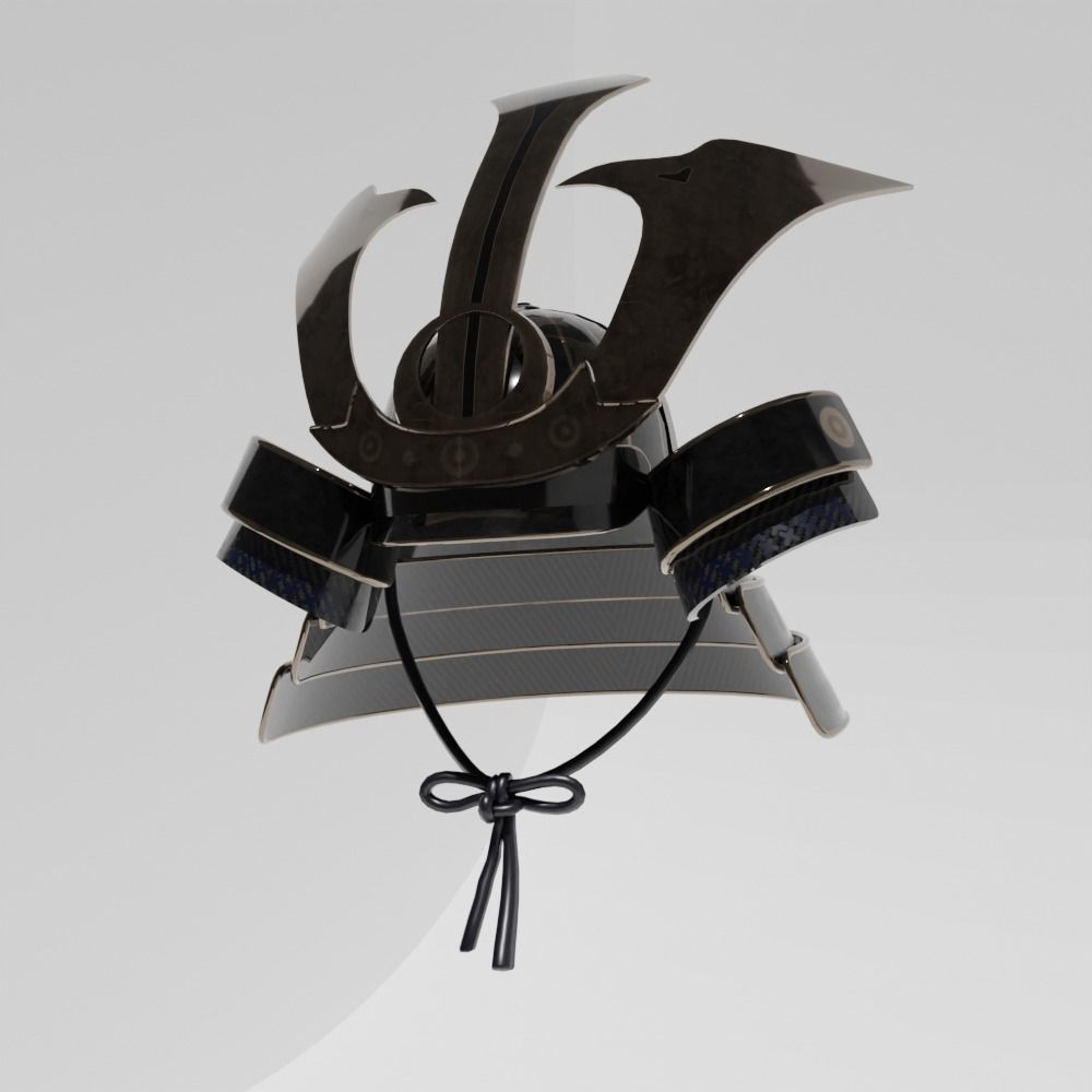 Cyber-Ronin samurai dressed 3D model_3