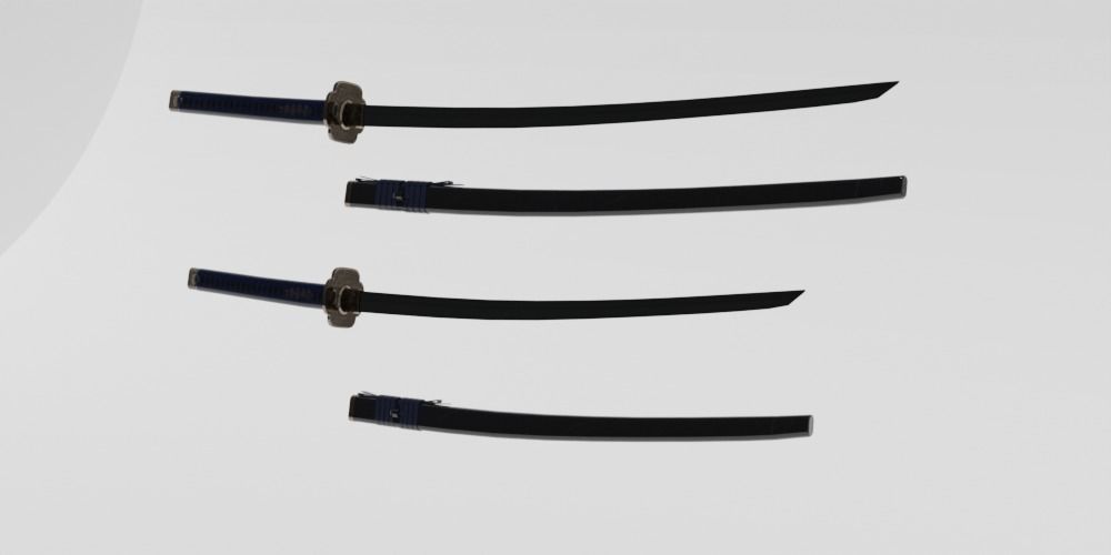 Cyber-Ronin samurai dressed 3D model_5