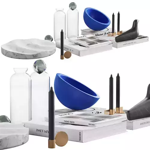 076 Living decor set BLUE PAWSON 00 3D model 076 Living decor set BLUE PAWSON 00 3D model