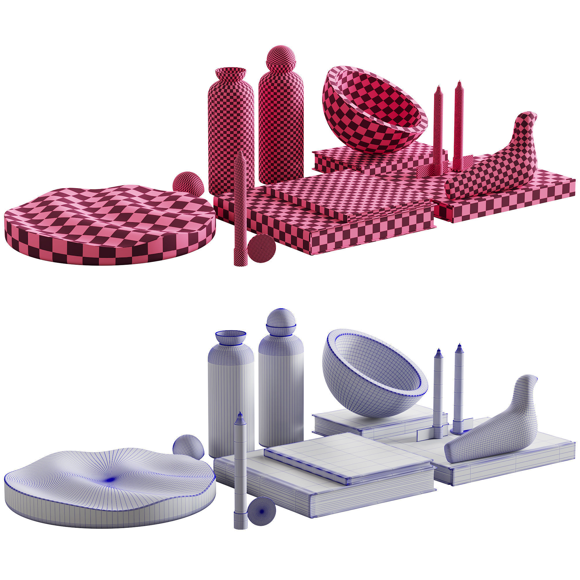 076 Living decor set BLUE PAWSON 00 3D model_19