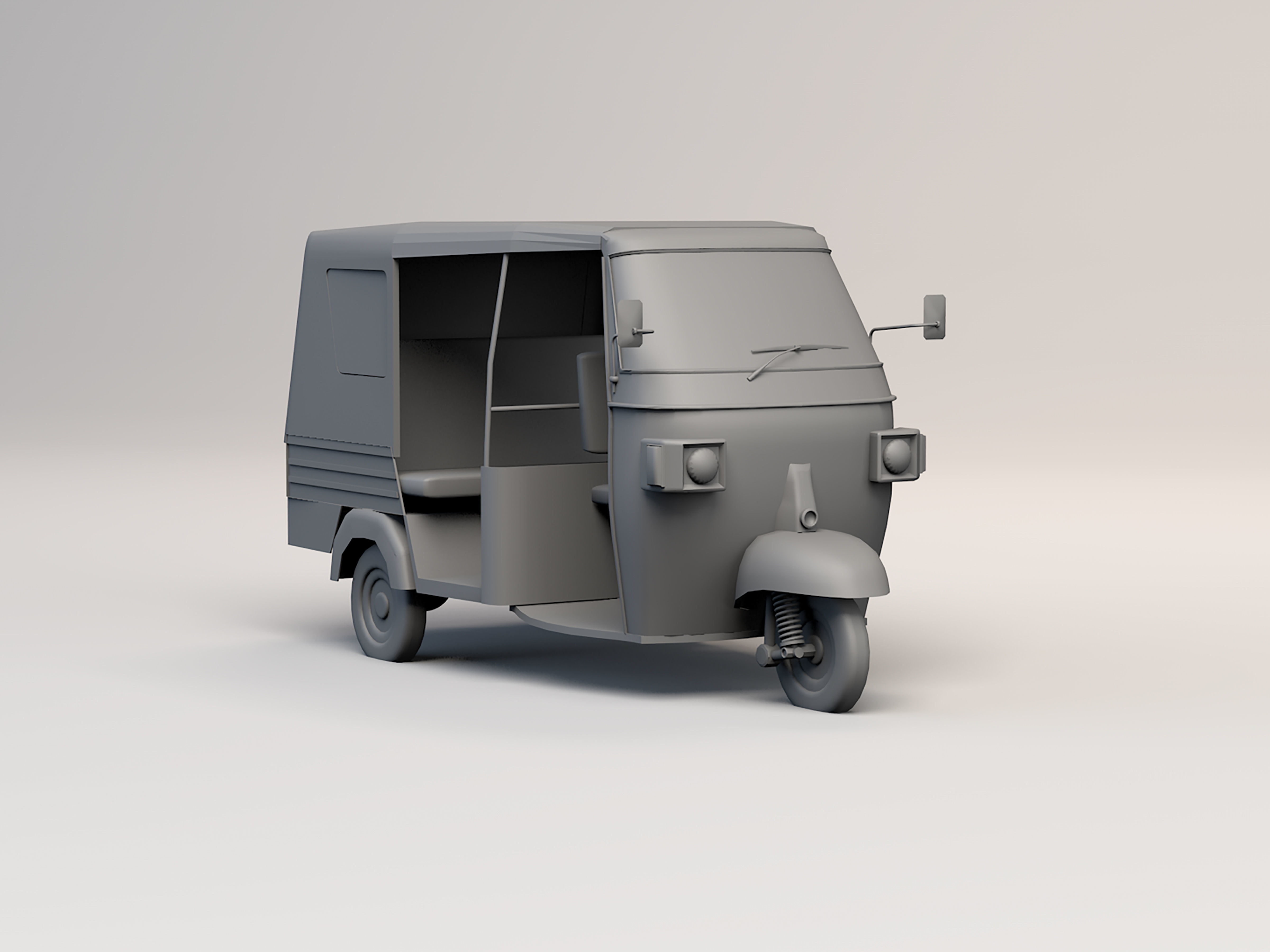indian three wheeler  3D model_1