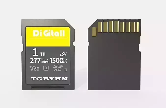 SD Card M001 Low-poly 3D model