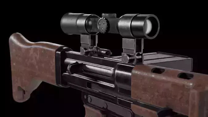 FG42 High detail Low-poly 3D model