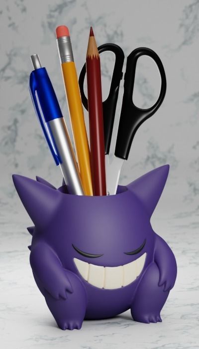 Gengar Pokemon Planter Vase Pencil Holder 3D print model_2