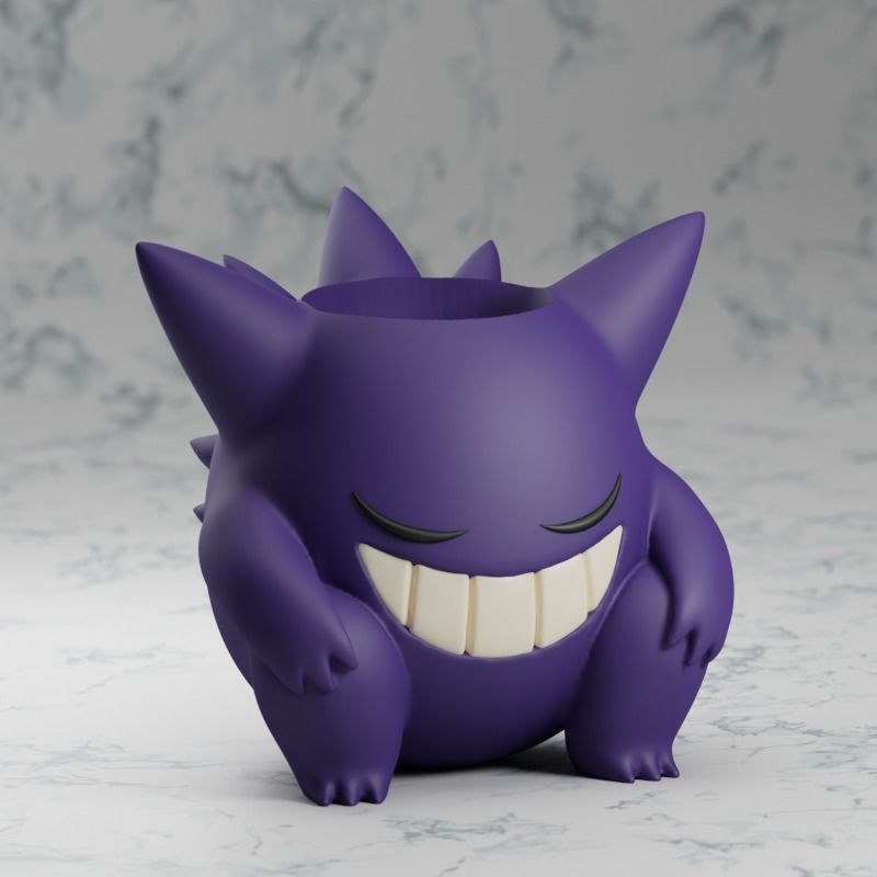 Gengar Pokemon Planter Vase Pencil Holder 3D print model_4