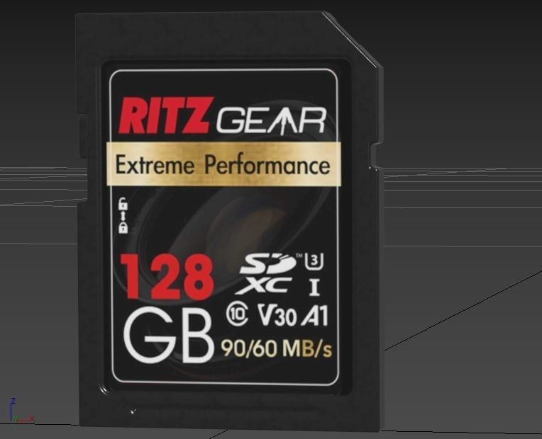 SD Card M002 Low-poly 3D model_6