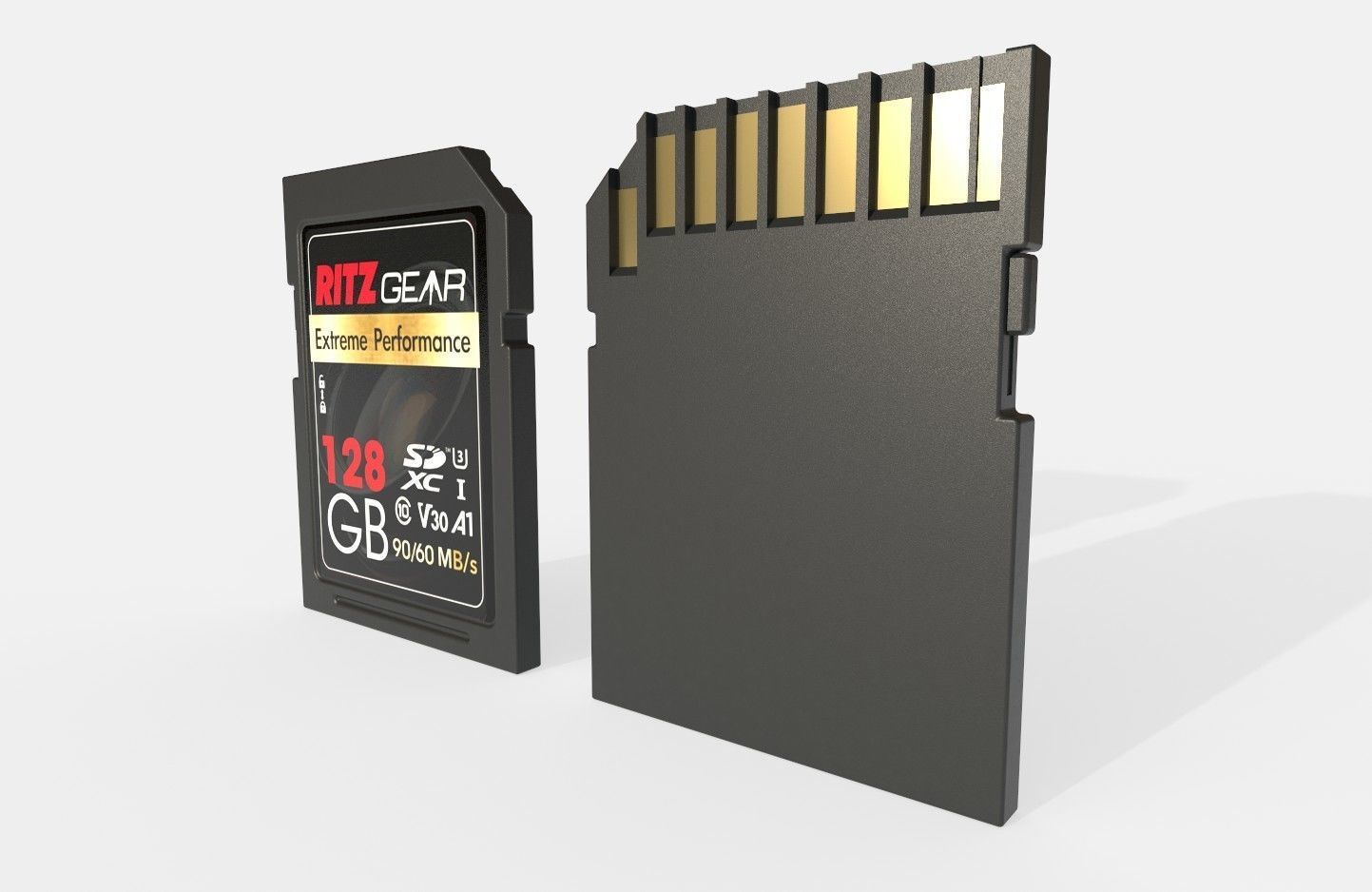 SD Card M002 Low-poly 3D model_8