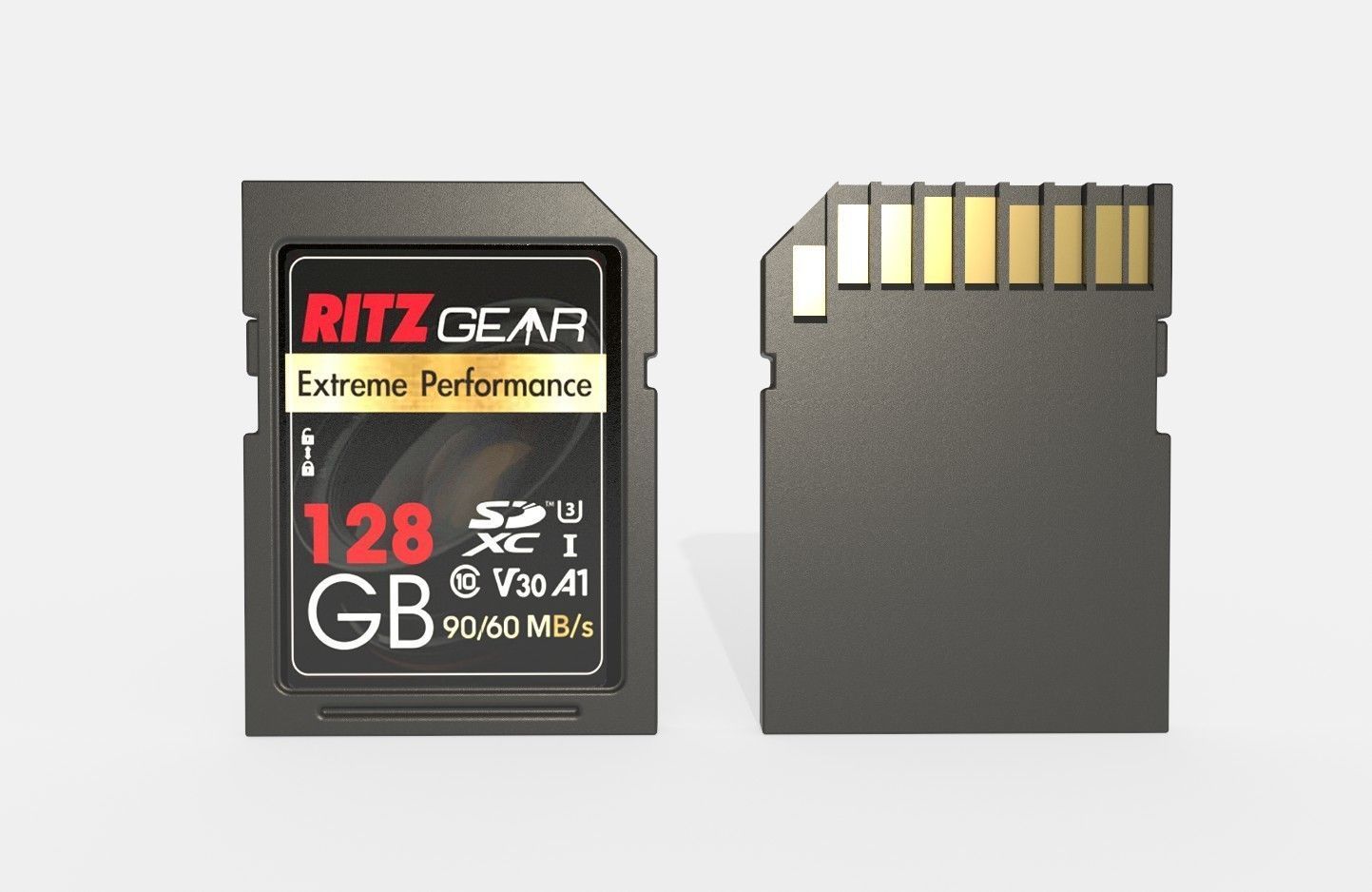 SD Card M002 Low-poly 3D model_5