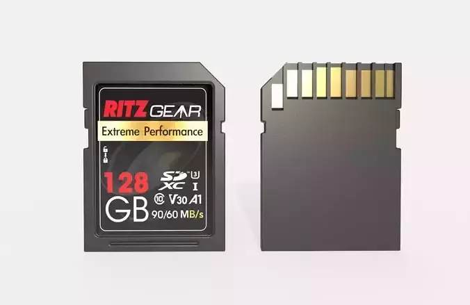 SD Card M002 Low-poly 3D model