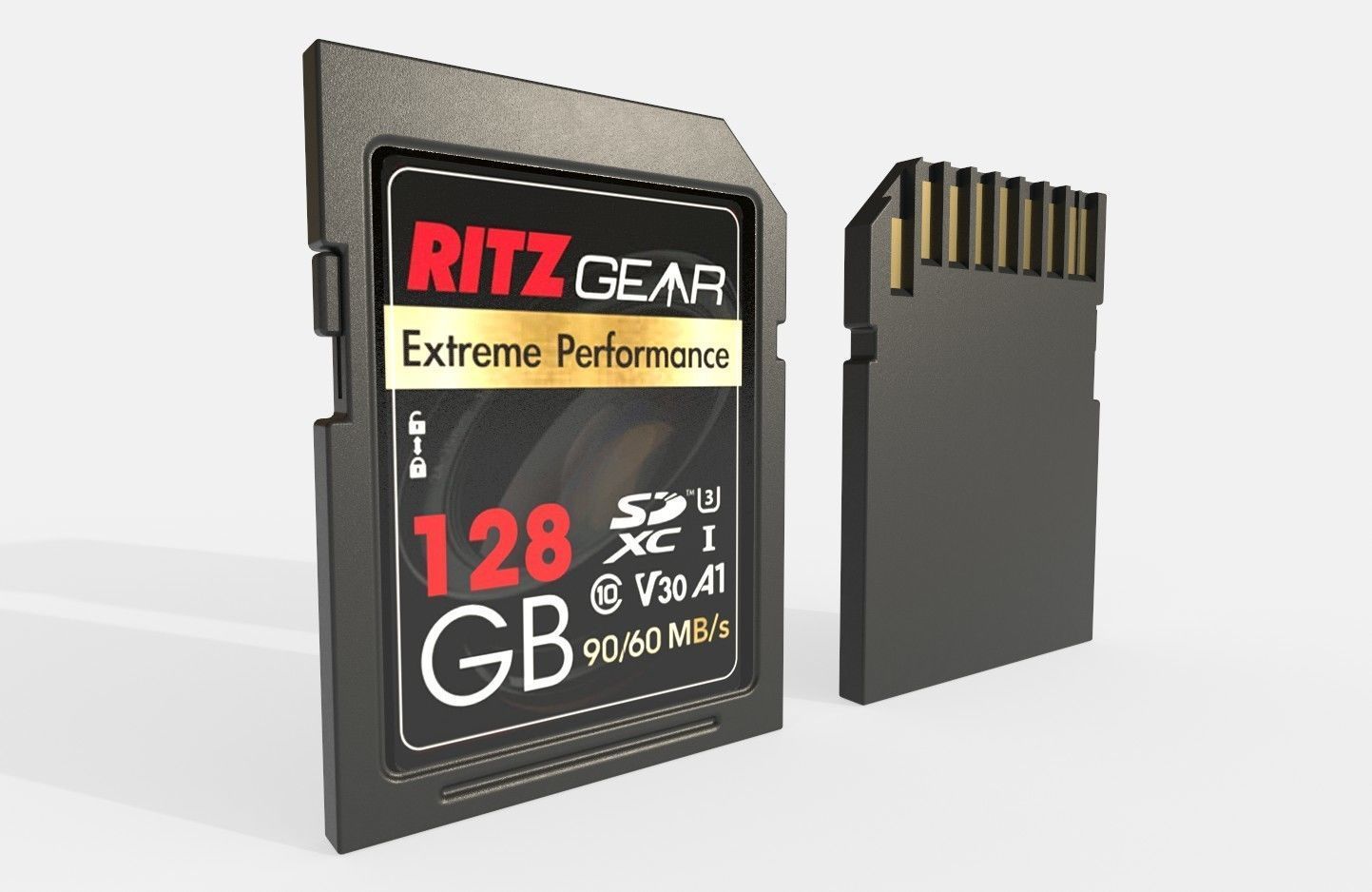 SD Card M002 Low-poly 3D model_9