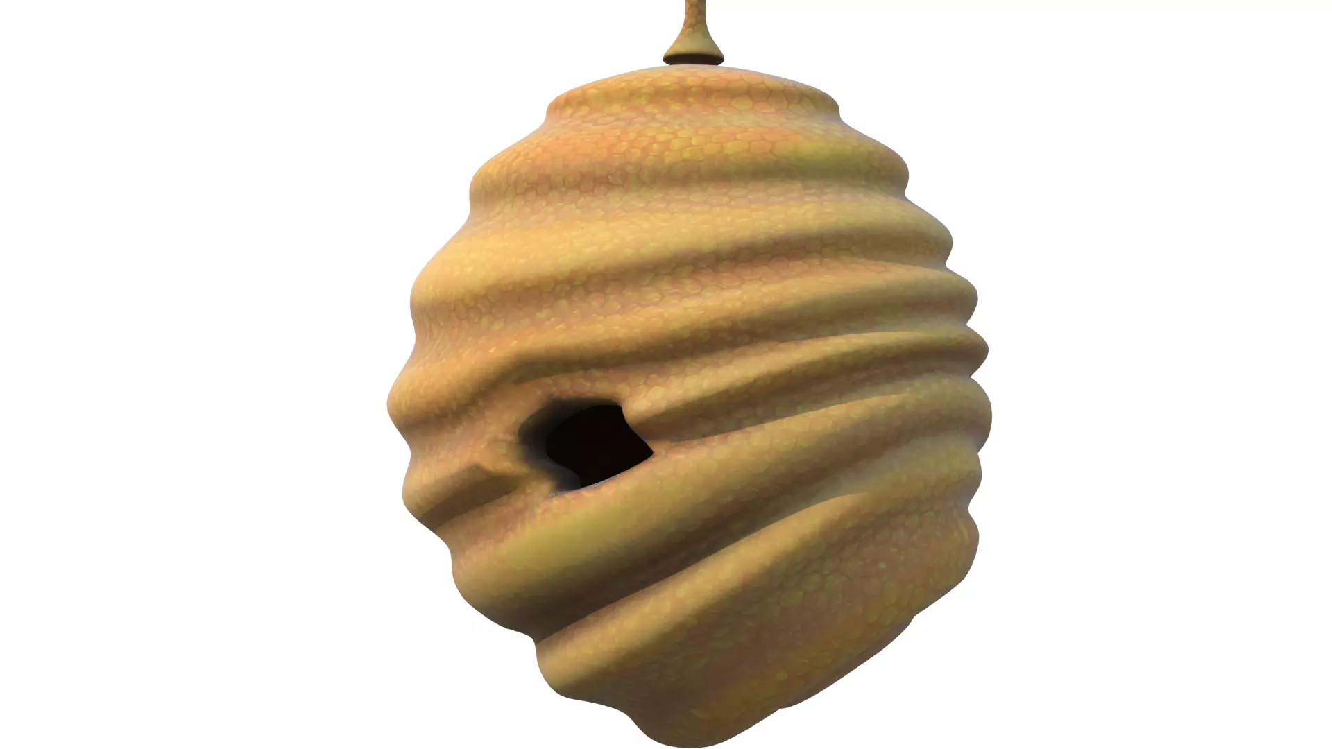 honey hive rigged 3D model_0