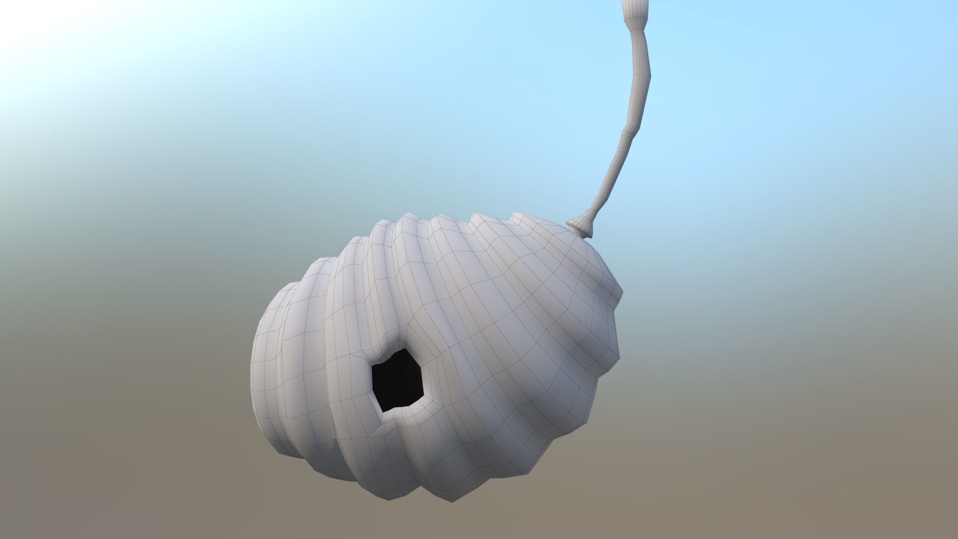 honey hive rigged 3D model_3