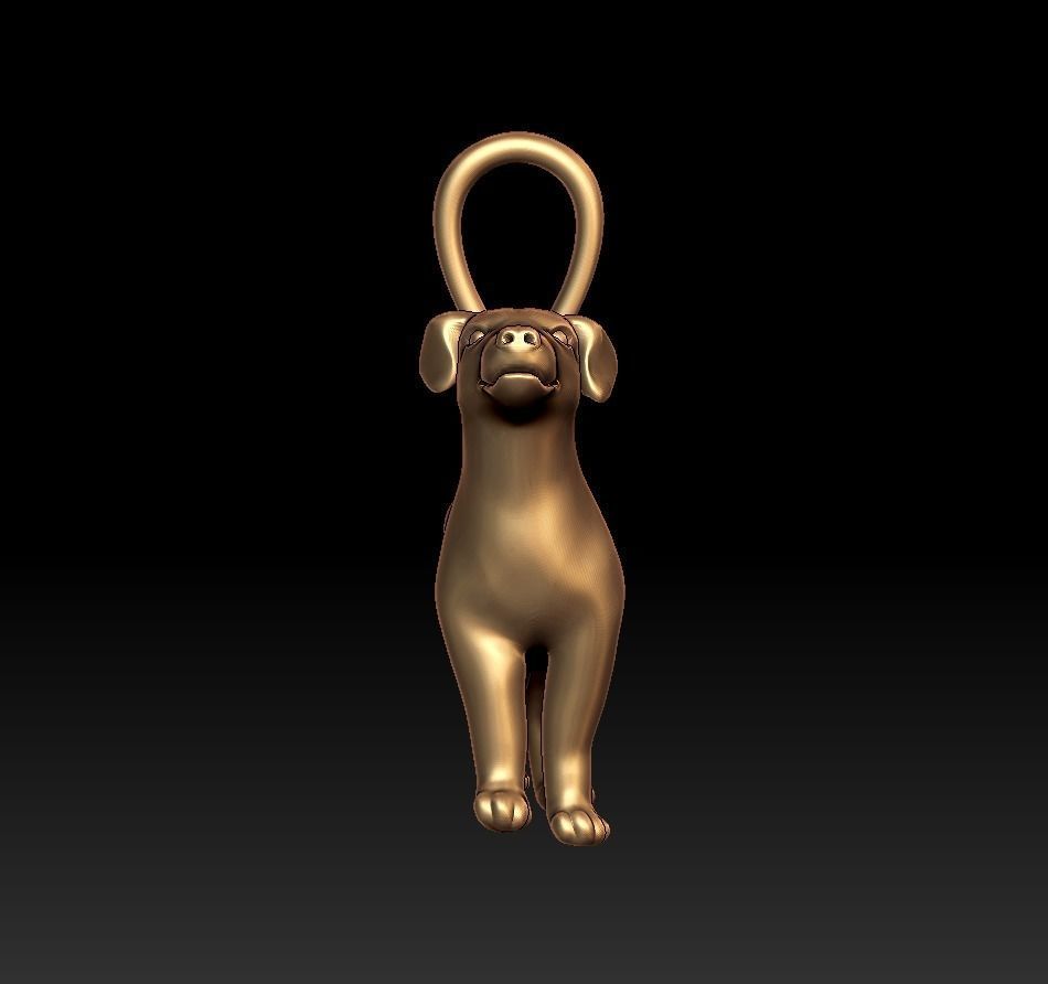 Dog Pendant 3D print model_13