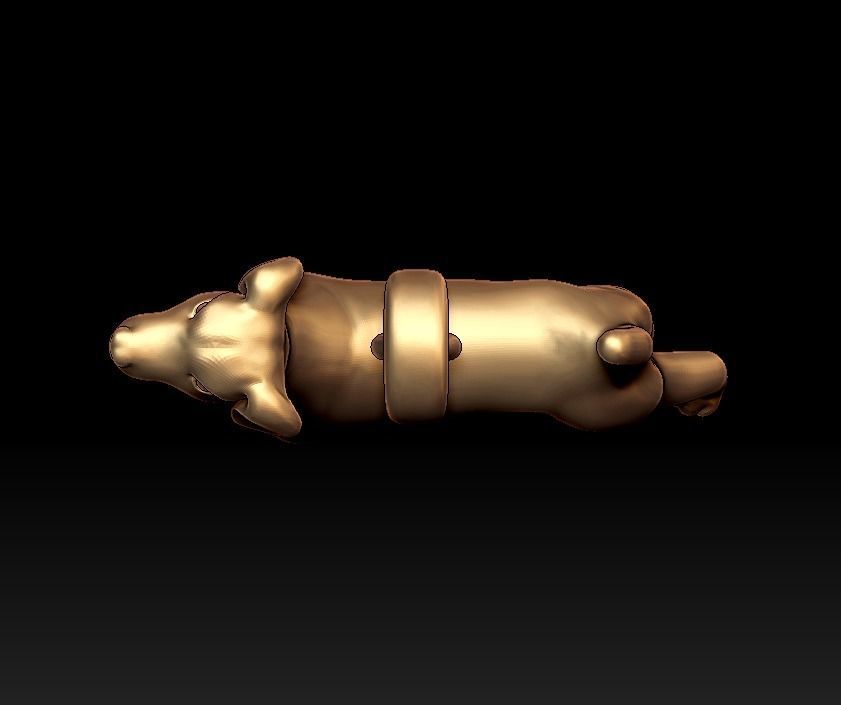 Dog Pendant 3D print model_11