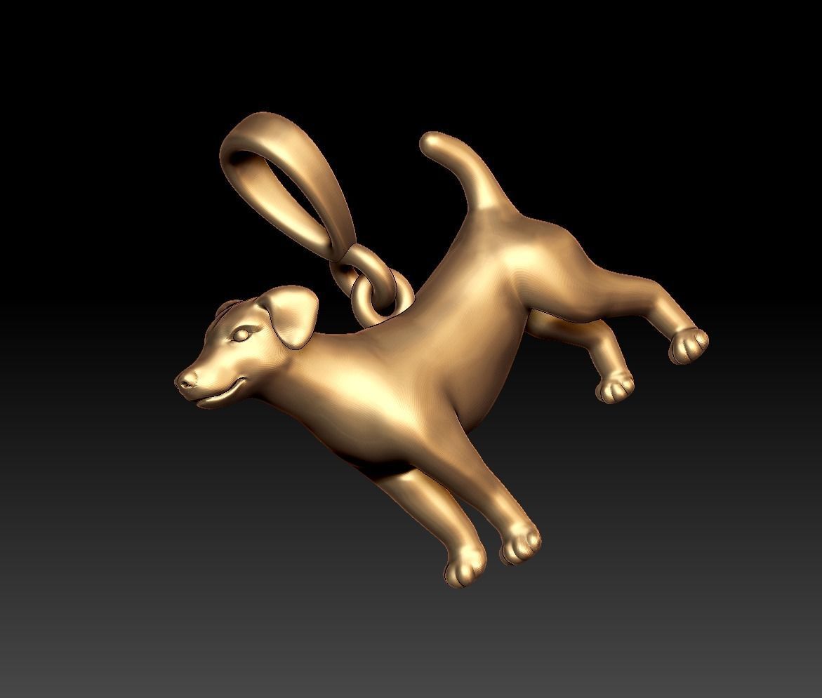 Dog Pendant 3D print model_15