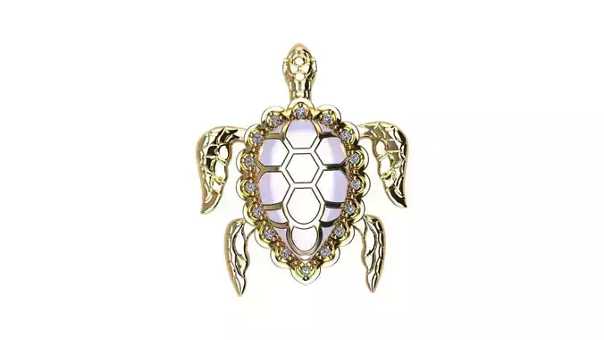 Turtle jewelry pendant