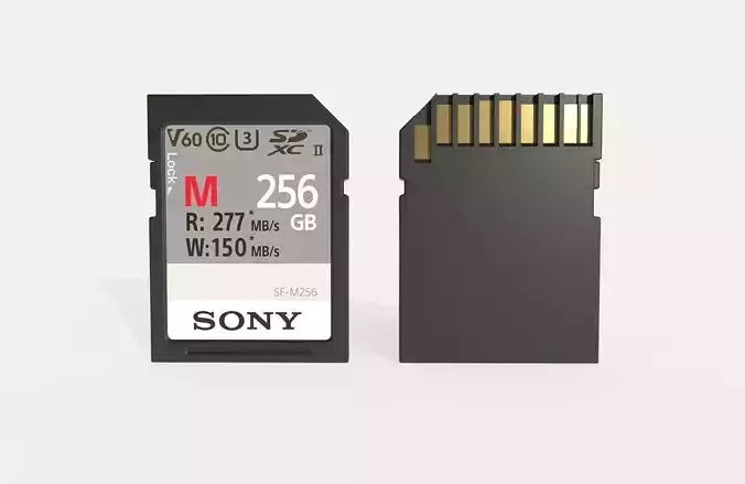SD Card M003 Low-poly 3D model