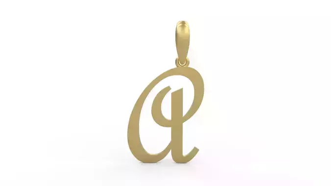 Initial Letters Pendant French Script A