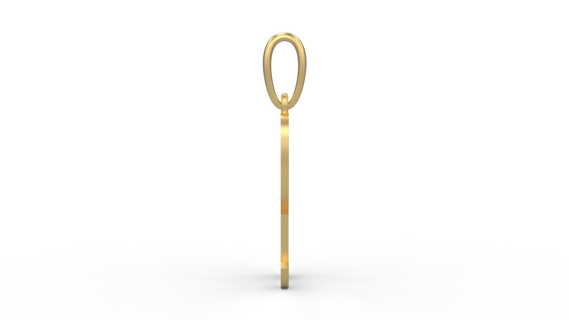 Initial Letters Pendant French Script A 3D print model_2