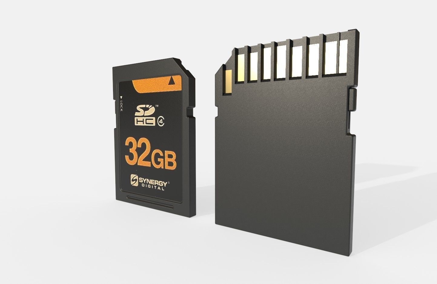 SD Card M004 Low-poly 3D model_5