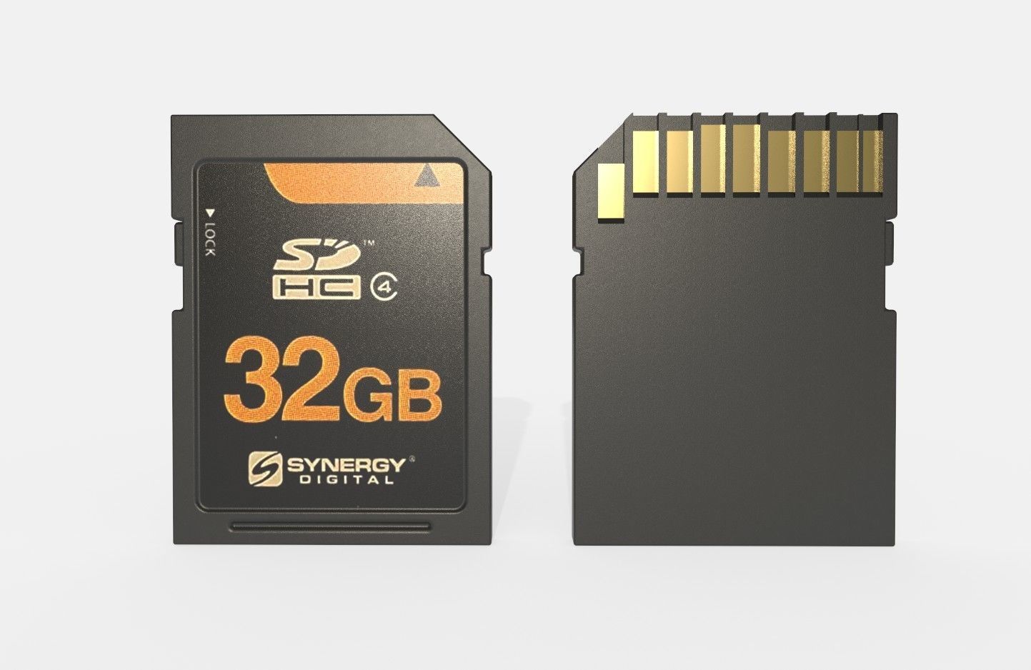 SD Card M004 Low-poly 3D model_4