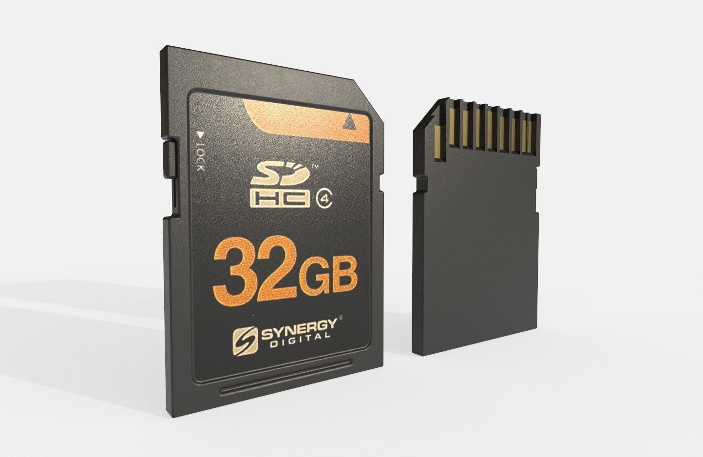 SD Card M004 Low-poly 3D model_1