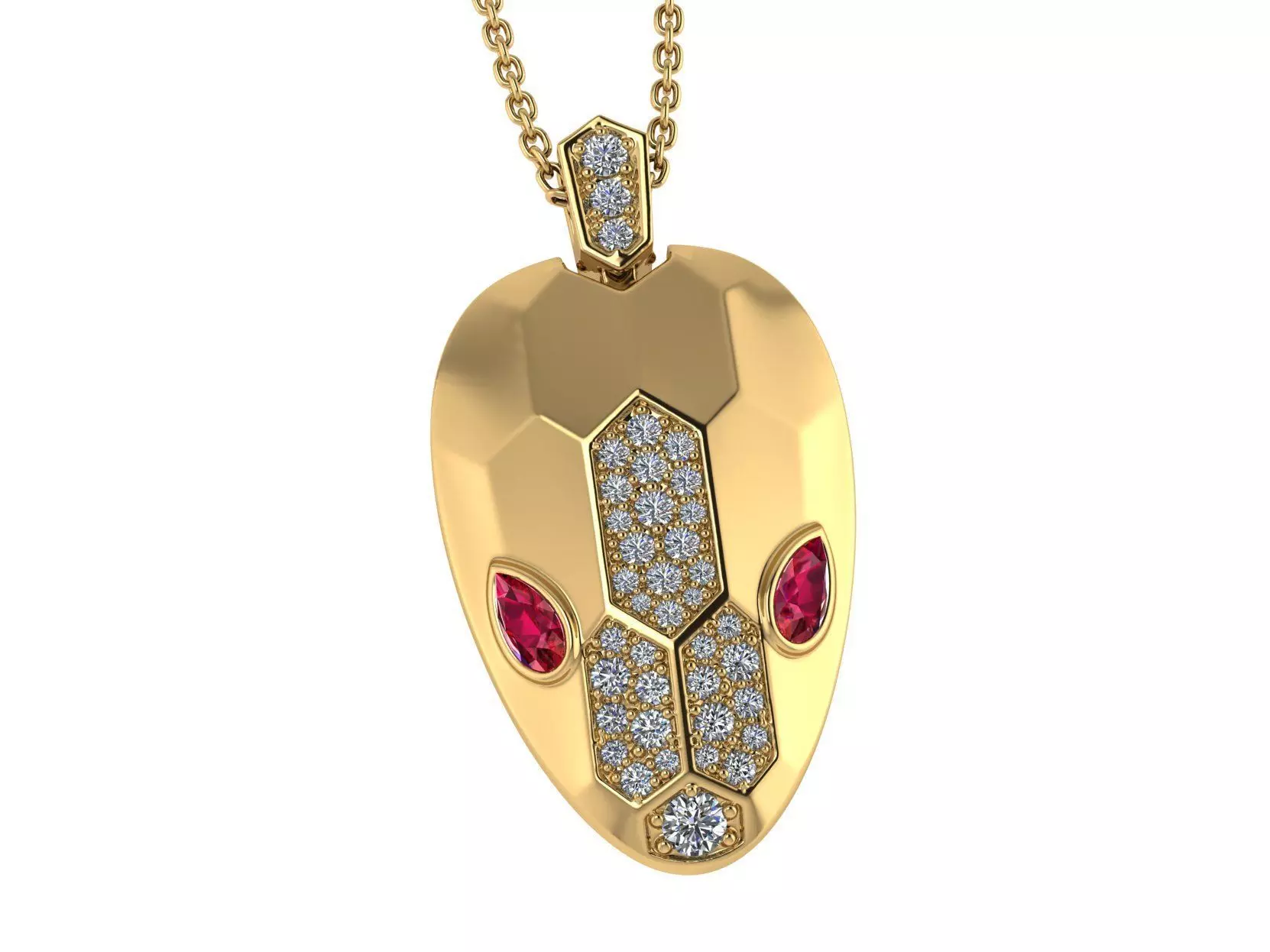 serpenti necklace 3D print model_0