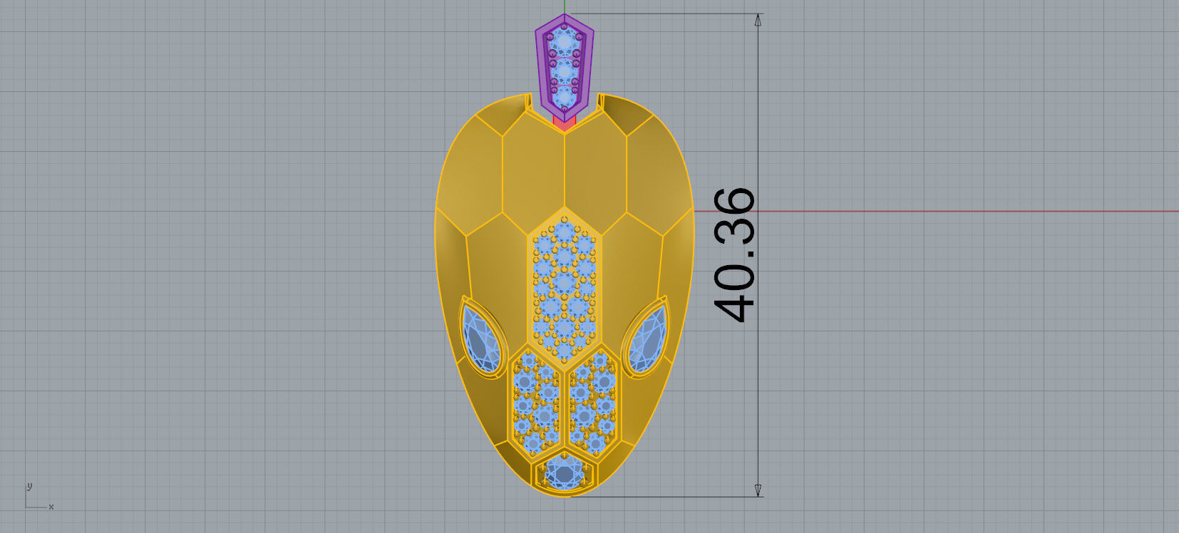 serpenti necklace 3D print model_21