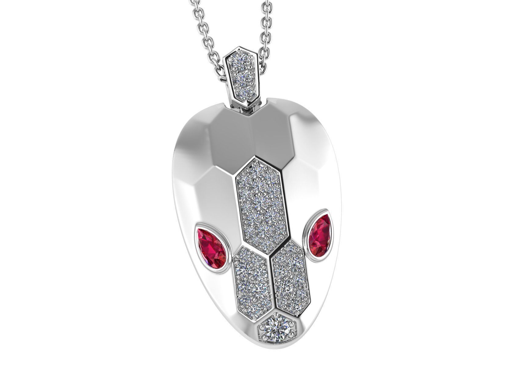 serpenti necklace 3D print model_1