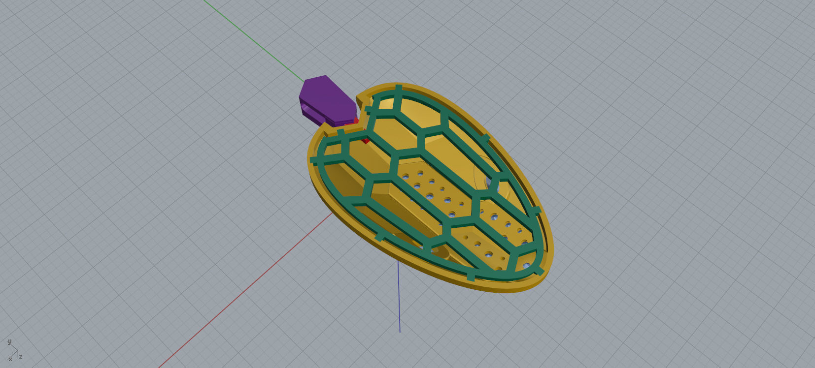 serpenti necklace 3D print model_22