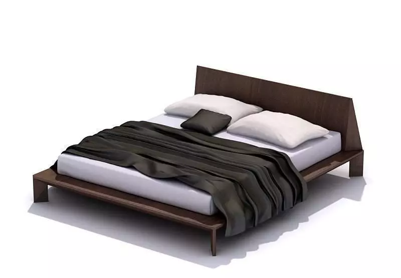 Modern Style Bed With Loose Cover 3D model_0