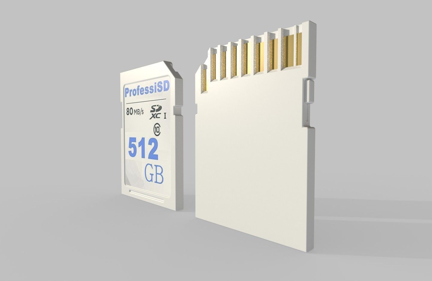 SD Card M005 Low-poly 3D model_2