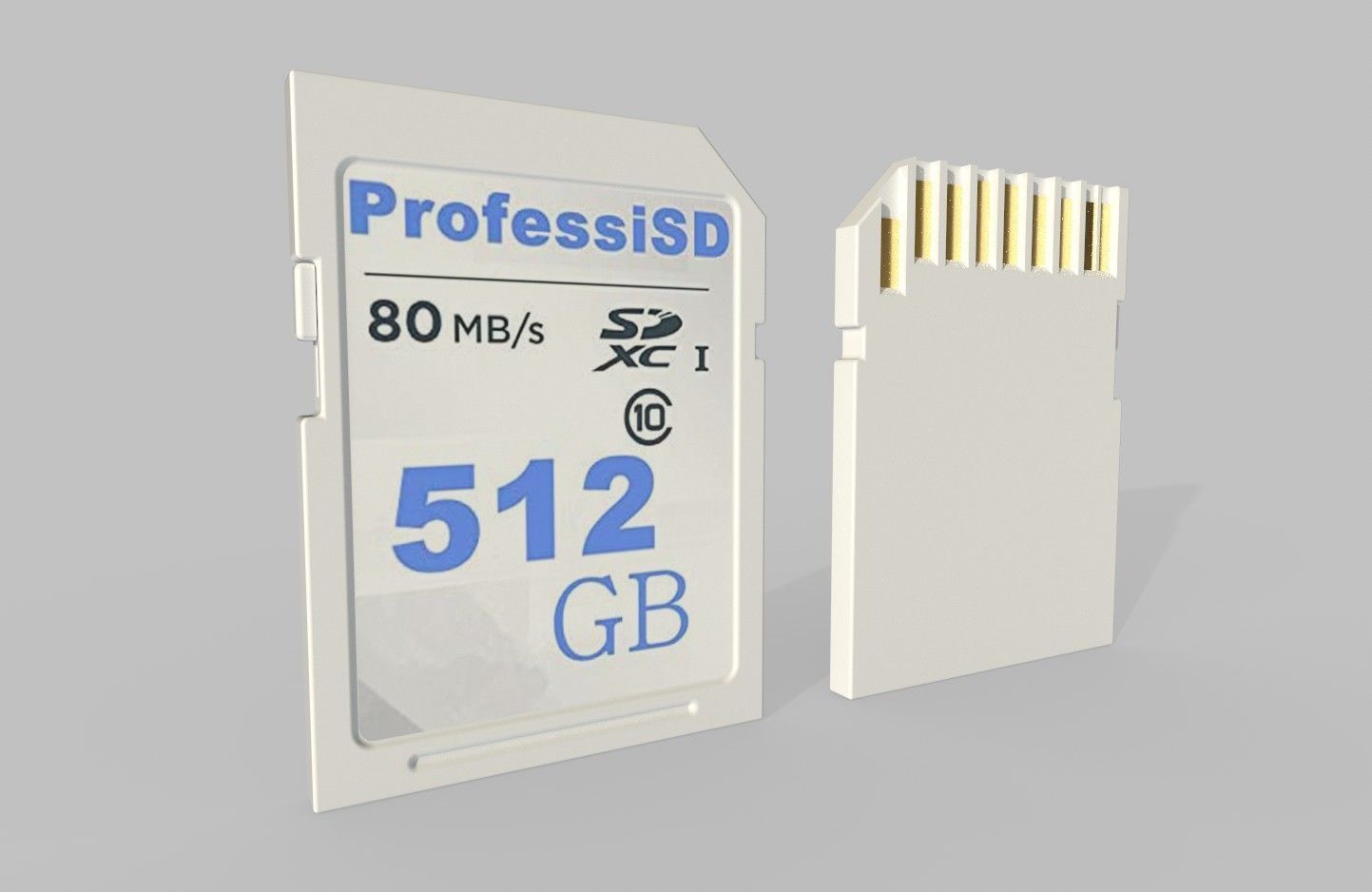SD Card M005 Low-poly 3D model_1