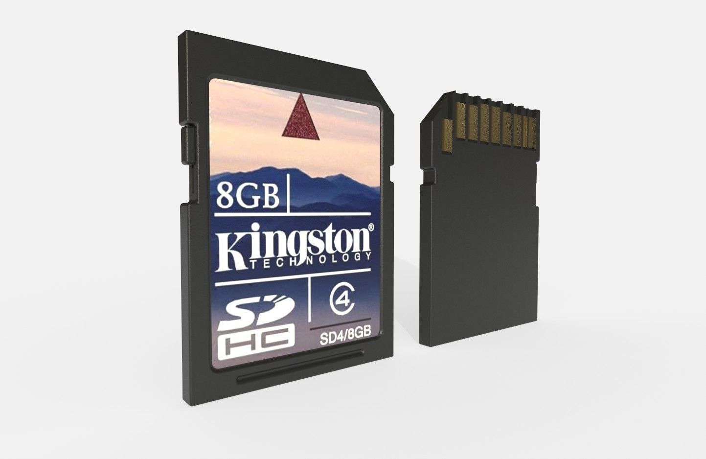 SD Card M006 Low-poly 3D model_1