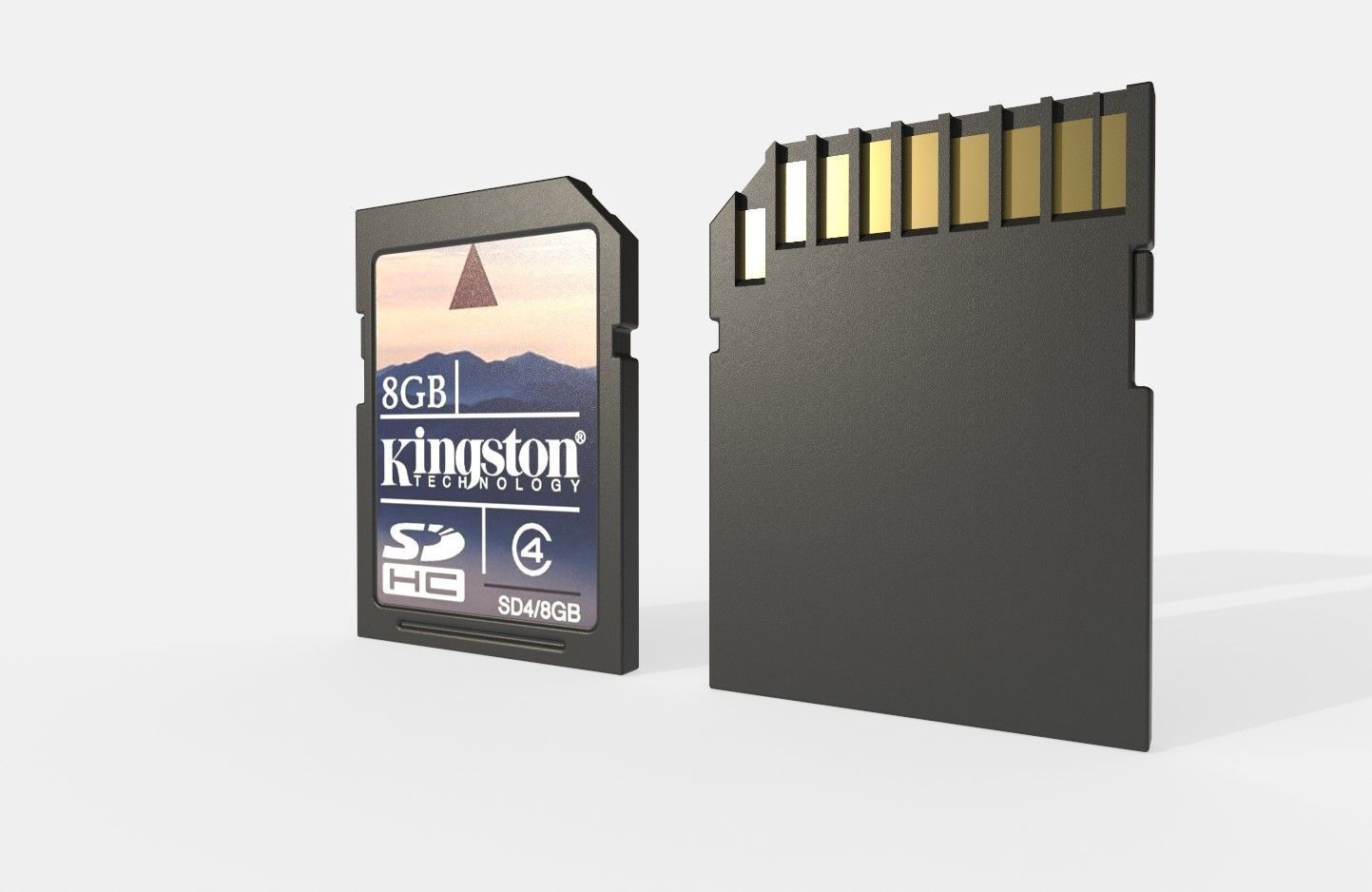 SD Card M006 Low-poly 3D model_2