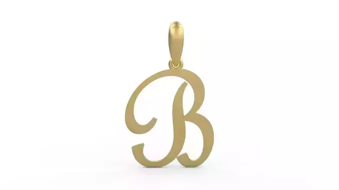 Initial Letters Pendant French Script B