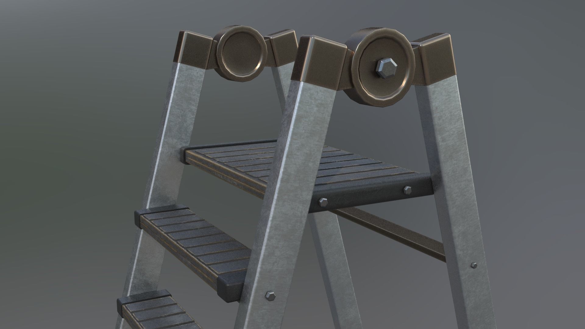 stairs 3d model ladder 3D model_4