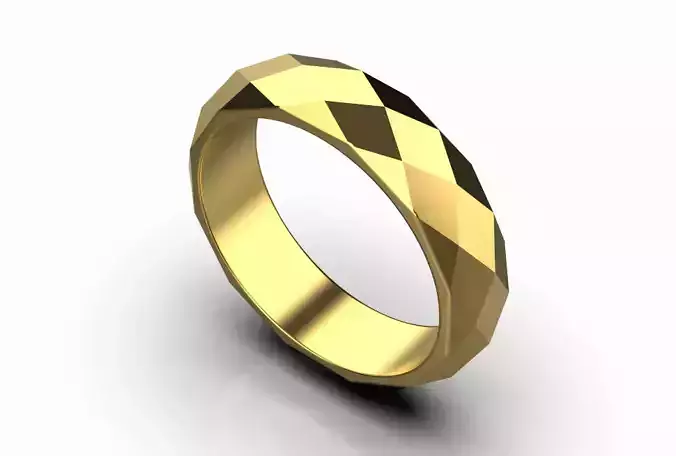 Rings Hammered bands 3D Model