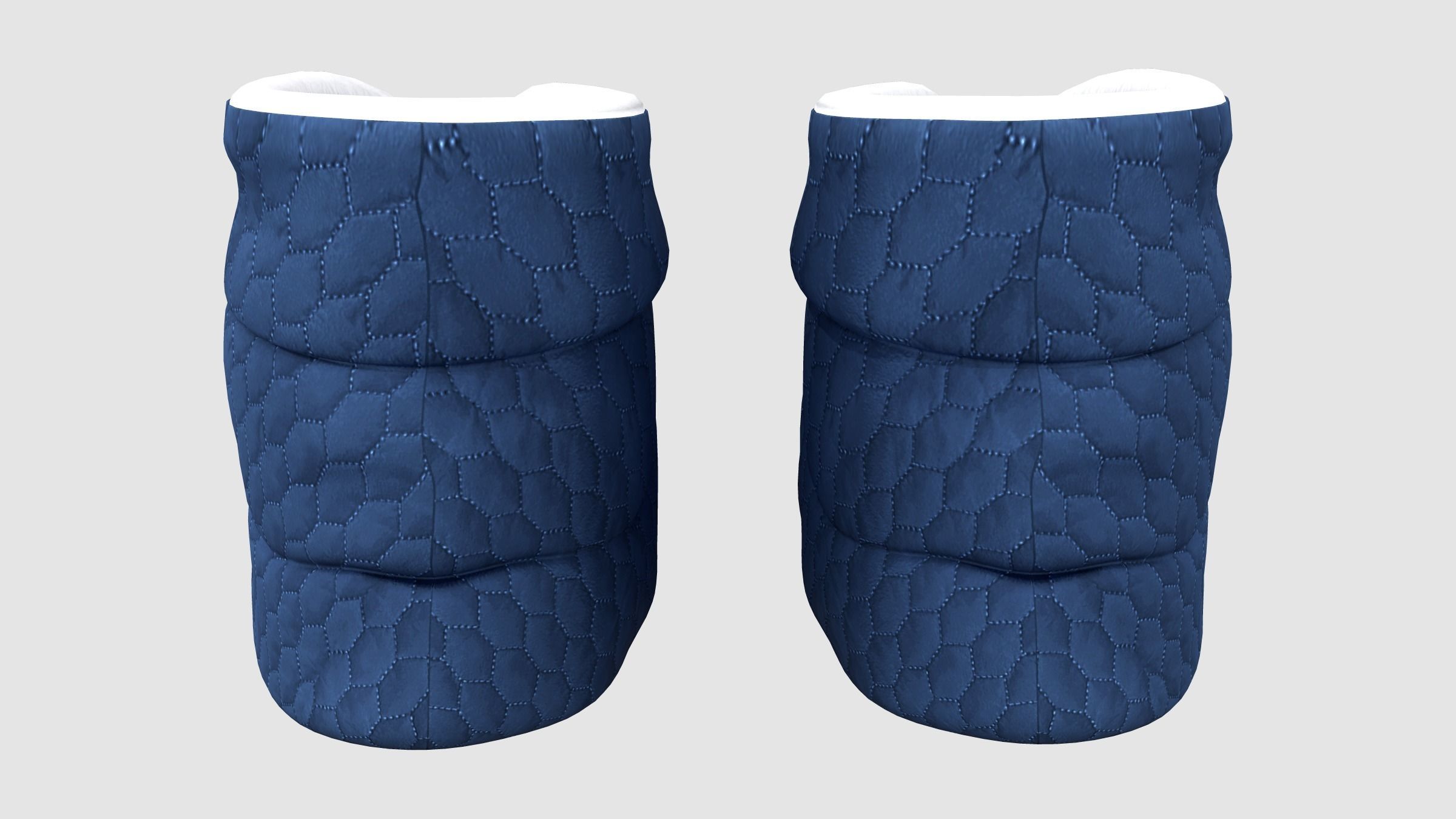 Cosy Boot Slippers Low-poly 3D model_4