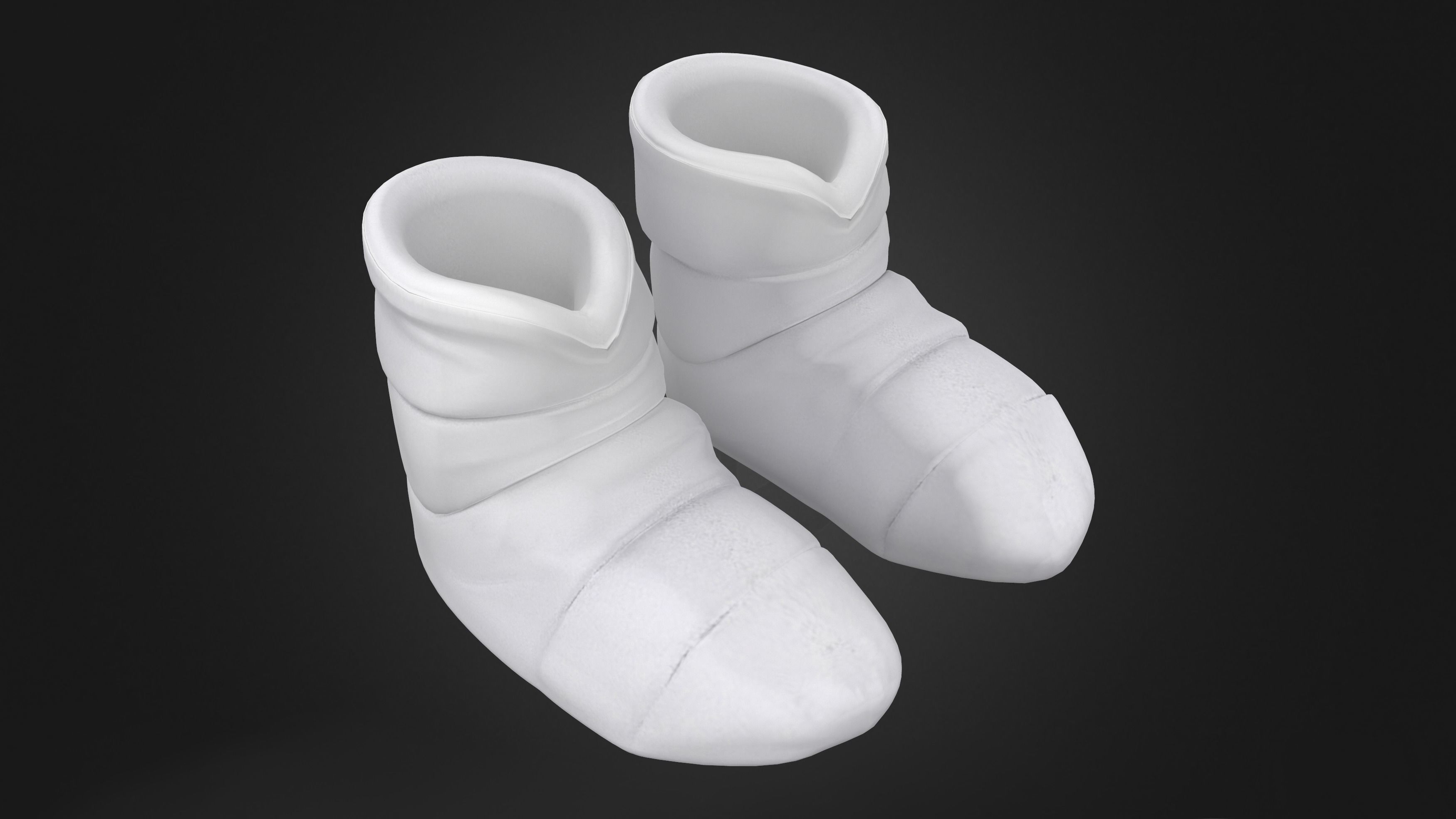 Cosy Boot Slippers Low-poly 3D model_6