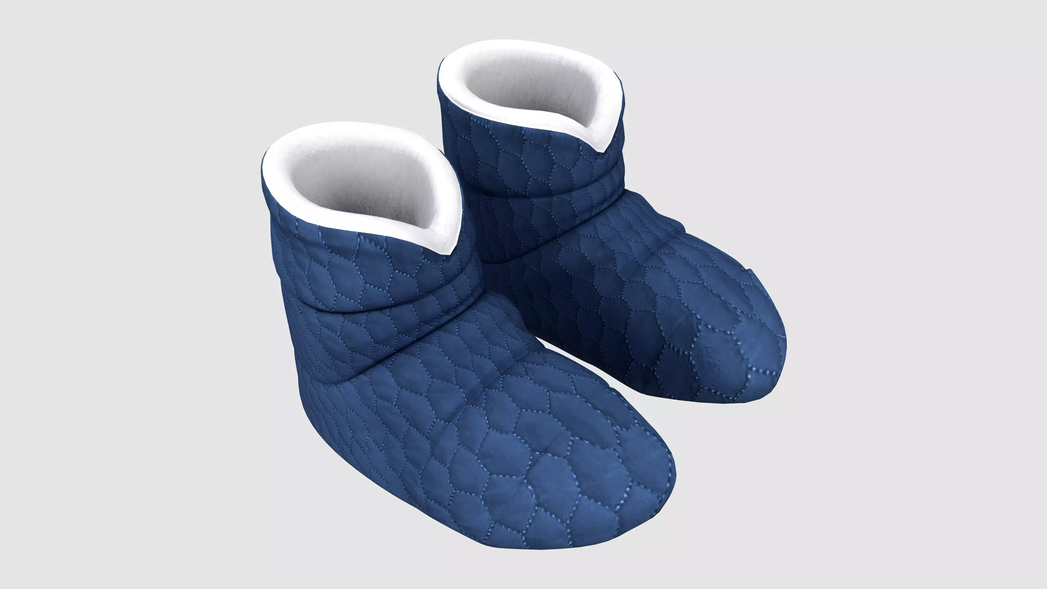 Cosy Boot Slippers Low-poly 3D model_0