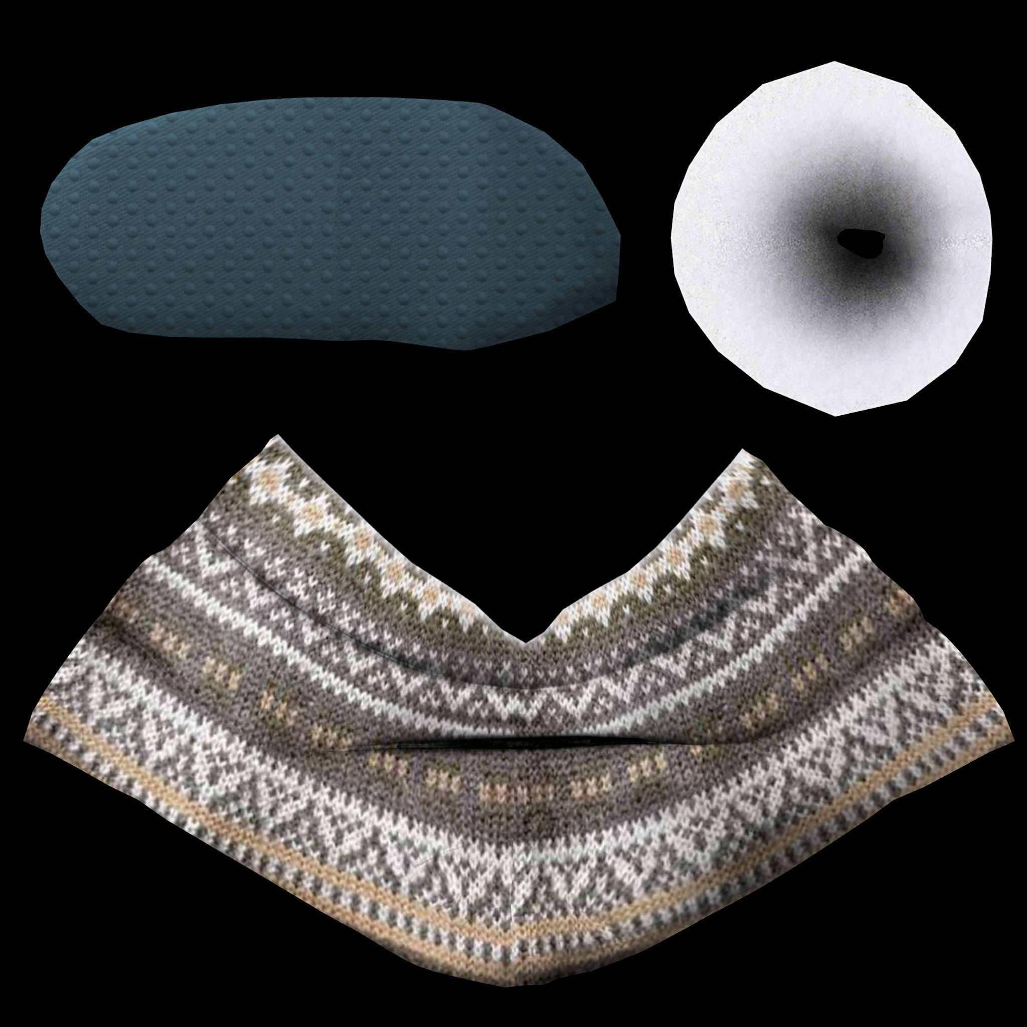 Cosy Boot Slippers Low-poly 3D model_8