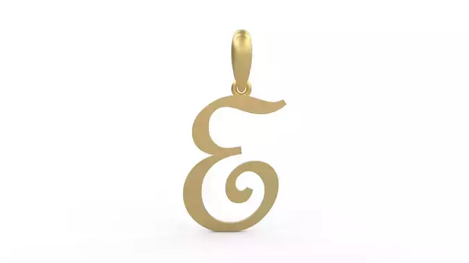Initial Letters Pendant French Script E