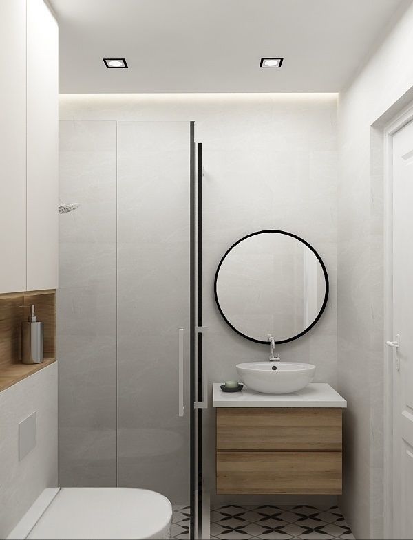 toilet modern bathroom with tiled floor 3D model_3