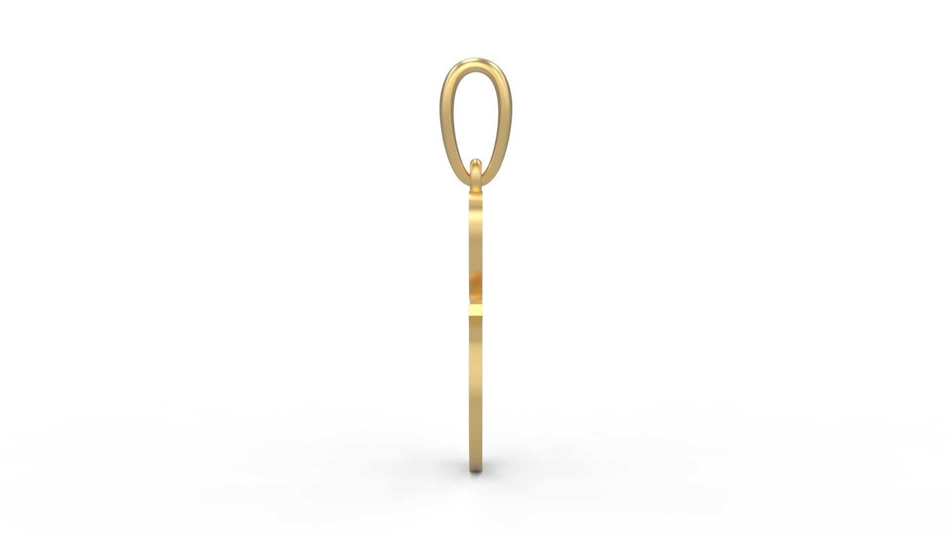 Initial Letters Pendant French Script G 3D print model_2