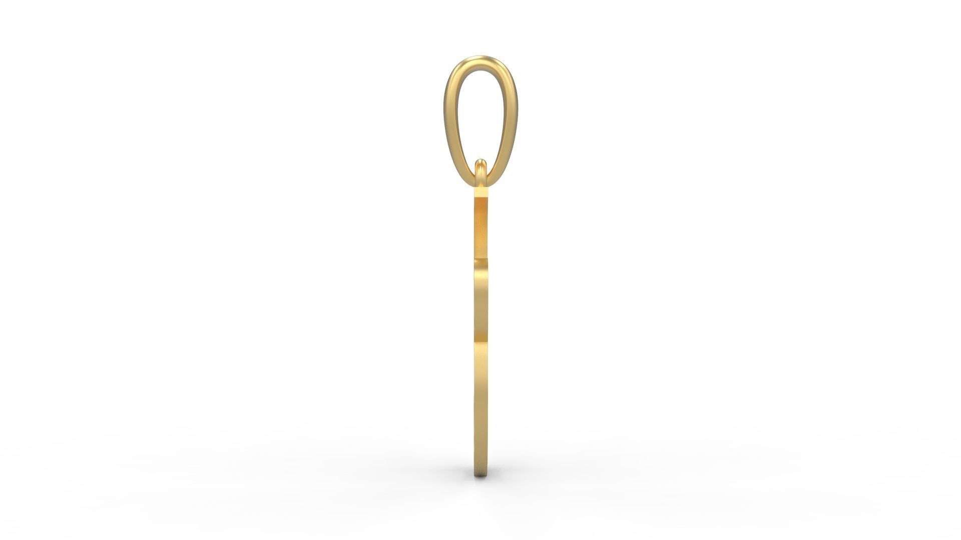 Initial Letters Pendant French Script I 3D print model_2