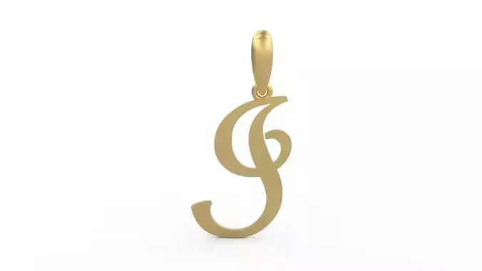 Initial Letters Pendant French Script I